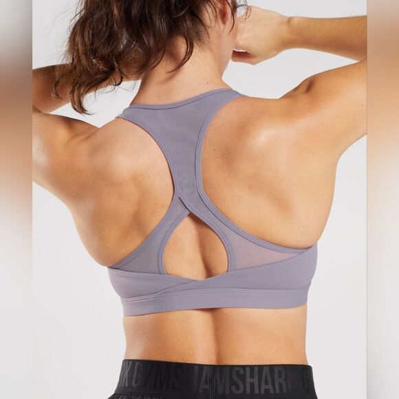 Gymshark Crossover Sports Bra light support Size S in Slate Lavender NWT in pack - Picture 5 of 9